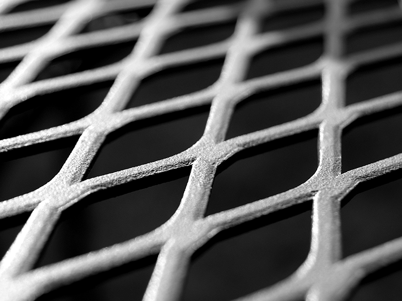 Metal desplegado planchado, acabado plano y estético