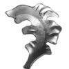 Hoja 3mm x 76mm x 100mm / L-907 (izq) ornamental