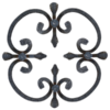 Roseta [8mm x 8mm CDR] 250mm x 250mm / RO-1750 ornamental