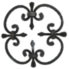 Roseta [8mm x 8mm CDR] 250mm x 250mm / RO-1760 ornamental