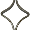 Scroll P [12mm x 6mm RCT] 100mm x 120mm ornamental