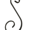 Scroll S [12mm x 6mm RCT] 115mm x 260mm ornamental
