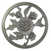 Flor con hojas y corona 210mm x 210mm ornamental